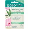GEOMAR | Maschera Viso Pure Skin, con Argilla Bianca, Estratto di Salvia, BIO Fiore di Malva, Olio di Crusca di Riso ed Estratto di Salice, 95% di Origine Naturale, Made in Italy, 6 x 15 ml