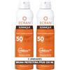 Ecran Sunnique - Bruma protettivo solare UPF 50, protezione UVB + UVA e IR-A, rinforza le difese, protegge la pelle, idratazione 24h, formula con VitEox 80, per tutta la famiglia, confezione da 2 x