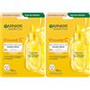 GARNIER Skin Active - Maschera viso in tessuto, super idratante e booster di luminosità, vitamina C e acido ialuronico, vegan & cruelty free, pelli opache in mancanza di luminosità - x1