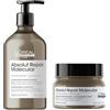 L'Oréal Professionnel Paris L'Oréal Professionnel Kit Shampoo + Maschera Ristrutturante, Per Tutti i Tipi di Capelli Danneggiati, Meno Danni e Maggiore Forza, Senza Solfati, Absolut Repair Molecular, 500ml + 250ml