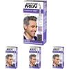 Just For Men Touch of Gray, Colorazione Capelli Grigi Uomo, Effetto Brizzolato Naturale, Formula Delicata Senza Ammoniaca, Colore Castano - T45 (Confezione da 4)