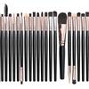 ChouchouClip Pennelli Trucco oro Rosa 20 Pezzi Pennelli Trucco Premium Set Viso e Occhi, Make-up Professionali, Eyeliner, Ombretto, Sopracciglia, Pennello per Fondotinta Liquido,Oro Rosa