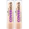 Essence Cosmetics essence COVERstick correttore viso, opacizzante, correttivo del colore, opaca (6g) (Confezione da 2)