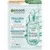Garnier Maschera in panno per tutti i tipi di pelle, rinfrescante e idratante, con acido ialuronico e aloe vera, Hydra Bomb, 28 g