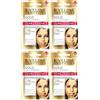 Eveline Cosmetics Gold Lift Expert Maschera Anti-Rughe di Lusso - Trattamento Viso al Collagene con Terapia Oro 24k per Pelle Matura, Secca e Sensibile (Confezione da 4)