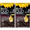 Garnier Olia Glow, Colorazione Permanente Senza Ammoniaca, Copre il 100% dei Capelli Bianchi, Con Oli di Fiore di Origine Naturale, Formula Vegana, Castano Scuro Freddo Iridescente (Confezione da 2)