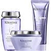 KERASTASE Kérastase, Blond Absolu, Routine Riparatrice, Per Capelli Biondi, Danneggiati, Decolorati & Sensibilizzati, Con Acido Ialuronico, Shampoo Bain Lumière + Maschera Ultra-Violet + Balsamo Cicaflash