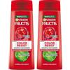 Garnier Fructis Shampoo Ravvivante, Per Capelli Colorati, Azione Nutritiva, Per Capelli Morbidi, Con Estratto di Açai, Color Resist, 250 ml (Confezione da 2)