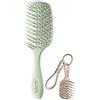 Beter - Spazzola scheletrica anti-strappi Natural Fiber + Charm mini, districante, anti-nodi e anti-rottura, ecologica