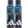 adidas, Sport Fresh Deodorante Spray Antitraspirante Uomo, Profumo Fresco, 72 Ore di Protezione dal Sudore, Delicato sulla Pelle, Formula Vegana, 150 ml (Confezione da 2)