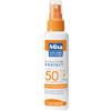 Mixa Spray solare per pelle sensibile, protezione SPF50+ UVA, UVA lunghi, UVB, pelli fragili per bambini, resistente all'acqua, anti-sabbia, ipoallergenico, senza profumo, 150 ml