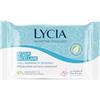 Lycia, Salviette Struccanti all'Acqua Micellare 3 in 1, Eco Tessuto Doppia Azione Biodegradabile, Formula con Acqua di Fiori di loto e Acido Ialuronico per un Effetto Idratante, 20 pezzi