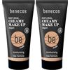 Benecos - natural beauty 90252 trucco cremoso - liquido - opacizzante - vegano - nude (Confezione da 2)