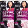 L'Oreal Paris L'óreal Casting Creme Gloss Tinture per capelli, 210 nero blu, 600 gr (Confezione da 2)