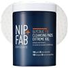 NIP & FAB Nip + Fab Glycolic Fix Pads Notte Extreme XXL (100 Pezzi) - Pads Esfolianti con 5% Acido Glicolico e Salicilico - Peeling AHA/BHA per Rinnovare Pelle con Imperfezioni e Texture Irregolare