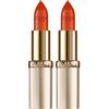 L'Oreal Paris L'Oréal Paris Rossetto Lunga Tenuta Color Riche Collezione Standard, Finish Effetto Satinato, 163 Orange Magique (Confezione da 2)