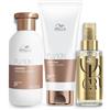 Wella Professionals Fusion Shampoo Riparazione Intensa 250ml + Fusion Conditioner Riparazione Intensa 200ml + OIL REFLECTIONS Olio Levigante per tutti i tipi di capelli 100ml