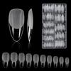 Carehabi Unghie Tips Set, 500 Pezzi di Punte Per Unghie Finte Acriliche Artificiali con Custodia per Studi di Unghie e Nail art Fai da te a Casa 10 Misure(Semi smerigliato)