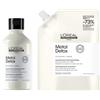 L'Oréal Professionnel Paris Bundle di L'Oréal Professionnel Paris | Shampoo Ristrutturante per Tutti i Tipi di Capelli Danneggiati, Rischio di Rottura Ridotto, Colore Protetto, Metal Detox 300 ml + Ricarica 500 ml