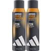 Adidas, Power Booster Deodorante Spray Uomo, 72 Ore di Protezione, Formula Vegana e Senza Alcol, 150ml (Confezione da 2)
