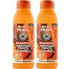 Garnier Fructis Hair Food Papaya Riparatrice, Shampoo per Capelli danneggiati, 96% di Ingredienti di Origine Naturale, Senza Siliconi, 350 ml (Confezione da 2)