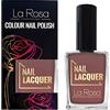 La Rosa Productos Profesionales LaRosa Smalto per unghie - Colore energetico con copertura adeguata - Formula durevole - Buona consistenza - Facile applicazione con pennello ben sagomato - Beige 15 ml