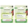 LOGONA Naturkosmetik Nourish, balsamo per labbra intenso, burro di cacao biologico, 4,6 g, con vitamina E e burro di cacao biologico, ingredienti vegani e naturali, per labbra molto secche e fragili