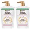 Garnier Vero tesoro shampoo lenitivo latte d'avena delicato XXL, lenitivo e idratante, per capelli sensibili e cuoio capelluto sensibile, formato maxi, 1000 ml (Confezione da 2)
