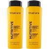 Vitalcare | Nutritive - Shampoo Nutriente e Ristrutturante, Shampoo per Capelli Secchi e Spenti, con Ceramidi Vegetali e Pantenolo, 500 ml, 1 (Confezione da 2)