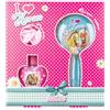 Accentra Set regalo I Love HORSES per ragazzi e ragazze, in confezione regalo, con bagno di schiuma con il delizioso profumo di fragola, spazzola per capelli con motivo a cavallo e un elastico per