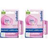 Labello Soft Rosé 4.8 g, Balsamo labbra colorato con estratto di rosa, Burrocacao labbra fondente con oli naturali e burro di karité, Lip balm idratante per 24 ore con pigmenti colorati