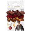 Harry Potter - Set di 3 tirabaci per capelli Grifondoro - acconciature facili e veloci - per tutti i tipi di capelli - accessori ufficiali Hogwarts - bambini e adulti
