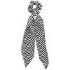 BARBIE - Sciarpa elastica Chevron in bianco e nero - Scrunchie + Foulard - Accessorio per capelli 2-in-1 per acconciature eleganti - Foulchie tessuto fluido e alla moda - Prodotto ufficiale Mattel