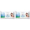 Fresh & Clean - Salviettine Struccanti, Pelli Normali, con Acido Ialuronico, Tessuto 100% Origine Naturale, Senza Alcool e Oli minerali, 48 pezzi (Confezione da 2)