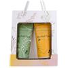 Accentra Set da bagno Herbal Spa, in sacchetto regalo riutilizzabile, 200 ml, gel doccia, 200 ml, lozione per il corpo, regalo in materiale riciclato per donne, San Valentino, festa della mamma