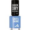 MANHATTAN Last & Shine Smalto per unghie ad asciugatura rapida, vegano e senza esperimenti sugli animali, a lunga durata, finitura ultra brillante, 8 ml, colore 950 Feelin Fly