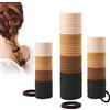 ChouchouClip 100 Elastici Per Capelli in Cotone Morbido E Spesso Senza Cuciture, Fermaglio Per Capelli a Coda Di Cavallo Elastico Spesso 6 Mm, Adatto a Donne E Ragazze, Sistema Di Colori Morandi