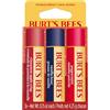Burt's Bees - Confezione regalo di balsami per labbra, mele alla cannella Cinnamon Apple Crisp, Baccello di vaniglia Vanilla Bean, Menta piperita Peppermint, 100% di origine naturale, 3 x 4,25 g