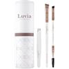 Luvia Cosmetics Set di pennelli per il trucco Luvia, Prime Brow Kit, set di pennelli per sopracciglia, 2 pennelli cosmetici vegani con pinzette, pennelli per il make-up