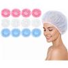 PARENCE.- Set di 12 cuffie da doccia per donna e ragazza - riutilizzabili e impermeabili | Comoda fascia elastica | Protettore per capelli da bagno - Taglia unica - 12 pezzi