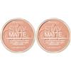 Rimmel London Stay Matte Pressed Powder, Mineral Formula for Long-lasting Shine Effect Cipria, Colore Cashmere, 14 g (Confezione da 2), 34788218008