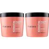 Vitalcare | Keratin - Maschera Capelli Rinforzante, per Capelli Fragili e Stressati, con Cheratina e Arginina, per Capelli più Forti e Morbidi, 500 ml (Confezione da 2)
