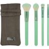 Moda Royal & Langnickel Renew, set completo di 5 pennelli da trucco con custodia, include buffer, contouring, shader e dettagli, verde menta