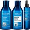 Redken Extreme Shampoo 300Ml + Balsamo 300Ml + Anti-Snap 250Ml | Kit Professionale, Ripara i Capelli Danneggiati e Contrasta le Doppie Punte