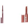 3INA MAKEUP - The Automatic Lip Pencil 565 + The Color Lip Glow 504 - Matita Labbra Rosso marrone medio Waterproof + Rosetto Tortora Nude Burroacaco di Karite - Vegan - Cruelty Free