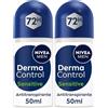 NIVEA MEN Deodorante Roll On Derma Control Sensitive 50 ml, Deodorante uomo antitraspirante per una protezione 72h, Formula senza alcool con Acido Ialuronico e Vitamina E per la pelle sensibile