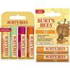 Burt's Bees Balsamo labbra idratante Freshly Picked naturale, cera d & rsquo;api, menta e cetriolo & Balsamo labbra idratante naturale, miele con cera d & rsquo;api, confezione da 2 tubetti 30 g