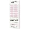ANNY Gel Nail Strips - Pellicola UV per unghie da incollare con lampada UV, resistente e infrangibile, facile da usare, colore: prima ballerina - rosa delicato - n. 10