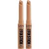NYX Professional Makeup Correttore in Stick, Attenua, Corregge e Illumina, Tenuta fino a 12h, Arricchito con Acido Ialuronico, Pro Fix Stick, Tonalità: Nutmeg, 1,6 g (Confezione da 2)