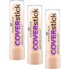 essence COVERstick correttore viso, opacizzante, correttivo del colore, opaca (6g) (Confezione da 3)